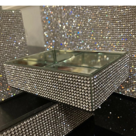 Bella Lux Bath Bella Lux Full Rhinestone Mirror Crystal Bath
